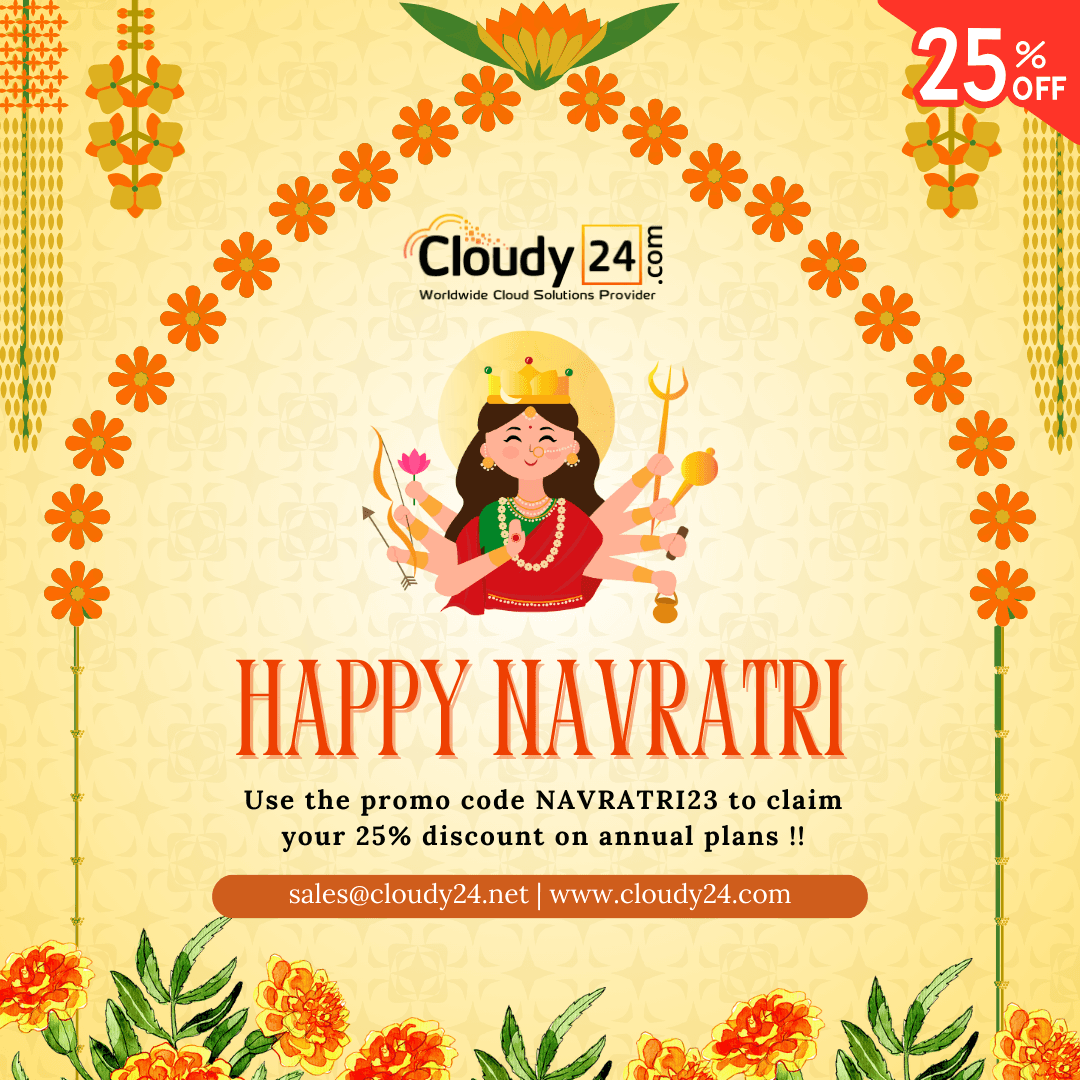 ๐๐ช Happy Navratri from Cloudy24! ๐ช๐