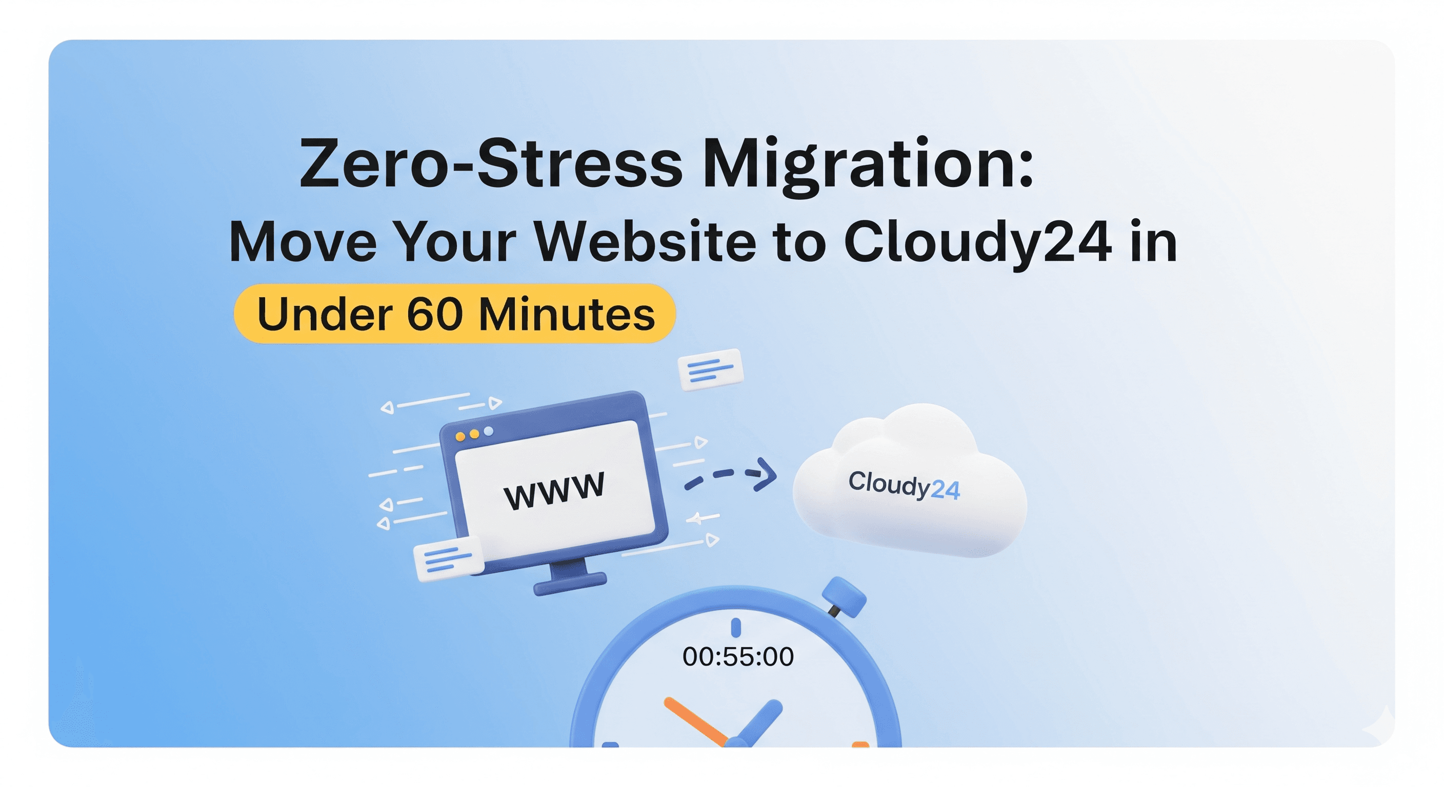 Zero-Stress Migration: Move Your Website to Cloudy24 in Under 60 Minutes